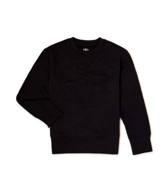 NIÑOS MANGA LARGA JERSEY POLAR TOP NEGRO SUÉTER/SUDADERA TALLA M (8) NUEVO Foto 1 de 4