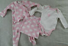 baby girls sleepsuit bodysuit and top set size 3-6 months Ladybird