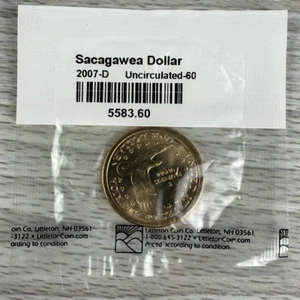 2007 D Sacagawea Native American Dollar $1 Coin Uncirc In Littleton Package - Picture 1 of 4