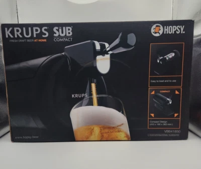 KRUPS Sub Compact Draft Beer Dispenser Hopsy VB641850 New In Box - Image 1 of 4