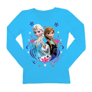 Disney Frozen Group Youth Turquoise Pullover Sweater - Picture 1 of 1