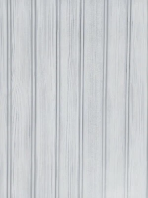 White Beadboard with Grey Woodgrain Wallpaper 93719M - Image 1 of 2