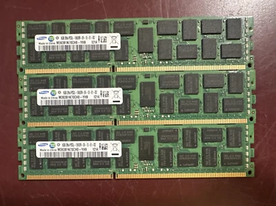 LOTE DE 3 SAMSUNG 8GB 2Rx4 PC3L-10600R ECC RDIMM M393B1K70CH0-YH9 RAM Servidor Foto 1 de 3