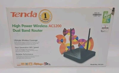 Tenda AC1200 Smart WiFi Router High Speed Dual Band Wireless Internet Router-NEW - Image 1 of 4