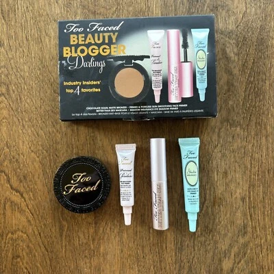 Too Faced (4) Piece Deluxe Travel Set Bronzer-Face/Eye Primer/Mascara NIB - Image 1 of 4