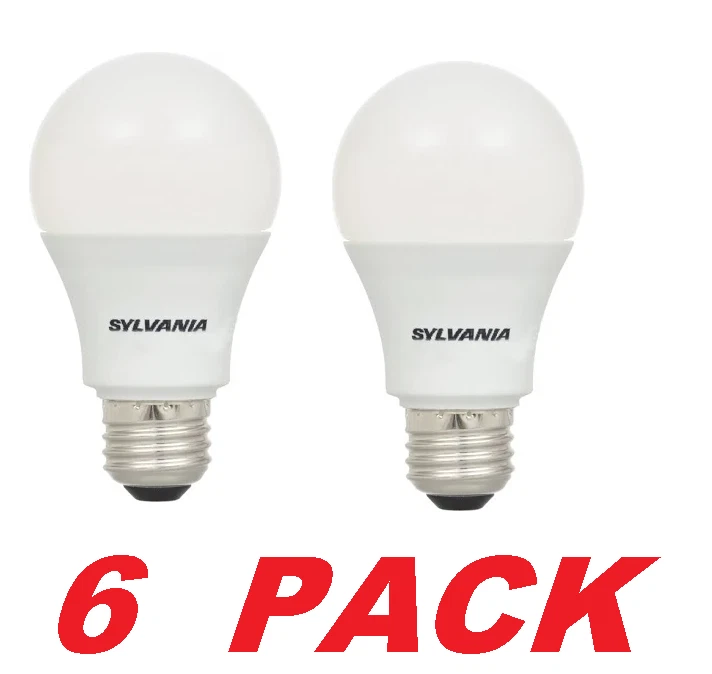 Sylvania 74321 A19 Ceiling Fan LED Light Bulb 8.5W Equivalent to 60W (6 PACK) - Image 1 of 1