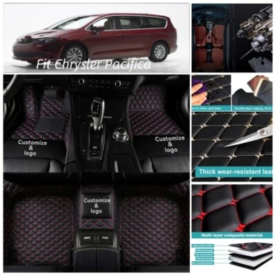 Fit Chrysler Pacifica Handmade Carpets 2007-2020 Pu Leather Pads Car Floor Mats — 第 1/4 张图片