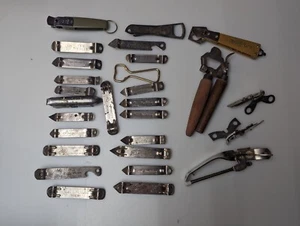 Vintage Beer Wisc Oshkosh Pabst Schlitz Hamms Blatz Miller Bottle Can Opener LOT - Picture 1 of 23