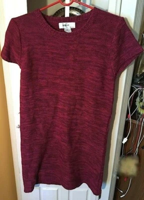 KIKIT PRENDAS DE PUNTO ROJO GRANATE MANGA CORTA VESTIDO TOP MEDIANO OTOÑO ROPA Foto 1 de 3