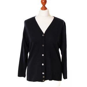 Cárdigan de mujer Alberto Fabiani azul oscuro de seda y cachemira talla S 10618. - Imagen 1 de 7