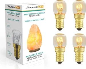 Salt Lamp Bulb and Oven Bulb 15W E14 (Pack of 4) – Heat-Resistant 300°C SES Inc - Picture 1 of 10