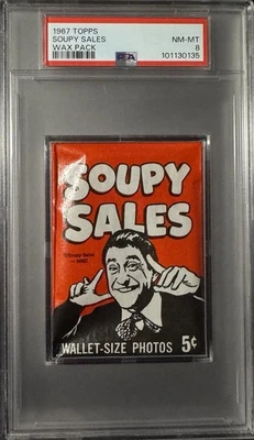 1967 Topps Soupy Sales Unopened Wax Pack PSA 8 NM-MT - Image 1 of 2