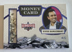 Decisión 2024 Vivek Ramaswamy #MO15 Azul FOIL MONEY TARJETA #'d 4/5 - Imagen 1 de 2