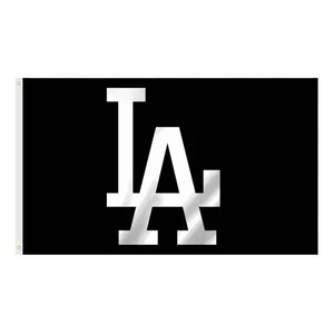 Los Angeles LA Dodgers in Black and White 3x5 Ft Flag Banner ONE SIDED!! - Picture 1 of 1