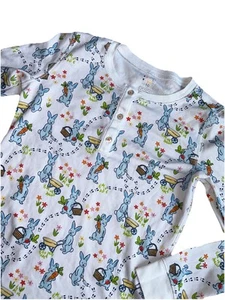 Roller Rabbit Hoppy Spring Pajama Top Only Long Sleeve Size 10 Kids Easter Bunny - Picture 1 of 7