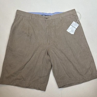 Tommy Bahama Pantalones Cortos Para Hombres 38 Tostado Seda Mezcla de Algodón Chino Frente Plano Informal Nuevo Foto 1 de 4