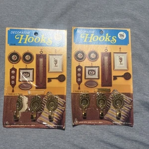 DECORATIVE SUNFLOWER HOOK set OF 6 USA HARDWARE Arjon Vintage. - Picture 1 of 5