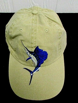 SAILFISH Sport Cap TAN Fishing Hat Embroidered Adjustable Fish Cap NEW AG33 - Image 1 of 4