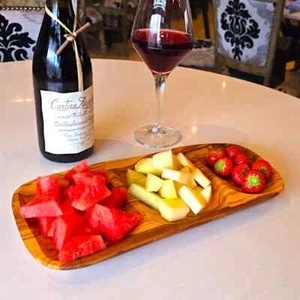 Olivenholz Tablett-Nussschale, Snackschale, Olivenschale, Käseschale 35 cm UK Ware - Bild 1 von 6