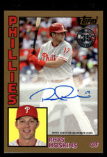 2019  Topps 1984 Autographs Gold #84A-RHY Rhys Hoskins Phillies Auto /50