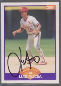 Punteggio autografato 1989 Luis Alicea - Cardinali - Foto 1 di 1