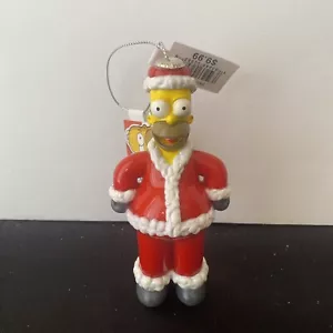 4'' Homer Simpson Santa Claus Christmas Ornament 20th Television w/ Tag - Picture 1 of 14