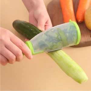 Trendy 2-In-1 Stainless Steel Fruit &Vegetable Peeler with Peel Storage - Picture 1 of 4