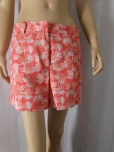 MICHAEL KORS Sangria Shorts size 10 coral pink white floral NWT - Picture 1 of 6