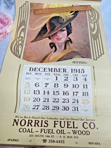 Vintage Advertising Calendar 1915 Clair V Fry Sybil 18x27 Art Nouveau border - Picture 1 of 9