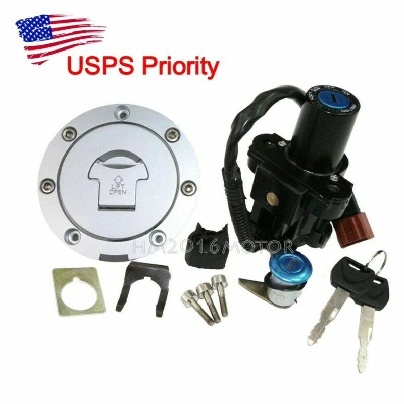 Juego de llaves de bloqueo de tapa de combustible interruptor de encendido apto para Honda CBR600RR 2007-2014 2013 2014 Foto 1 de 2