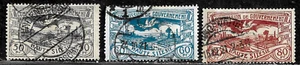HICK GIRL- USED UPPER SILESIA STAMPS SC#24-25,27 1920 DOVE W/BRANCH D365 - Picture 1 of 2