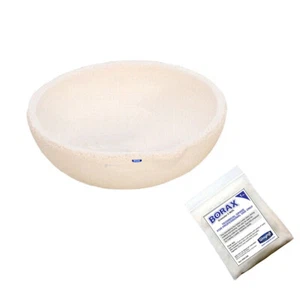 Quarzglas Keramik Schmelzschale Tiegel Gold Silber 100 Dwt 3" - ITALIEN - Bild 1 von 5