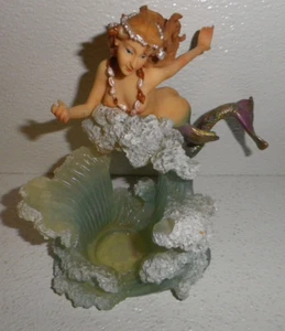 Louis Dionne Resin Vintage Meerjungfrau Statue Figurine Kerzenhalter - Bild 1 von 3
