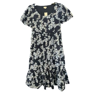 J Crew Midi floral print short sleeve dress SIZE 10 NWT! - Picture 1 of 3
