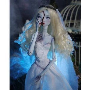 BJD Doll 1/4 Zombie Bride Girl Resin Ball Jointed Eyes Face Makeup Hair Clothes - Picture 1 of 22