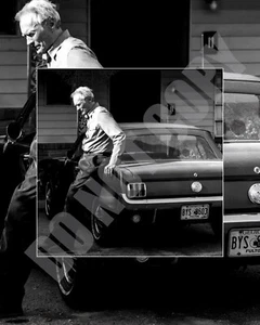Clint Eastwood Leaning On 1960s Ford Mustang Car 8x10 Photo - Picture 1 of 1