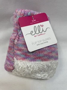 Girl's Elli By Capelli Flip Top Mittens Size S/M Pink/Purple Brand New W/Tag - Picture 1 of 4