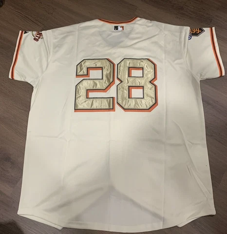 BUSTER POSEY 2010 San Francisco Giants Cream Home World Series Men's Jersey 48 Cover