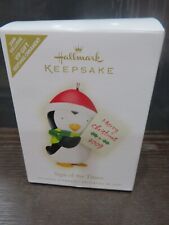 2009 Hallmark Keepsake Ornament Sign Of The Times Cute Penguin Christmas Holiday