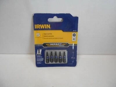 *IRWIN 1837382 IMPACT PERFORMANCE SERIES INSERT SQUARE DRIVE BIT #2 5 PACK  - Image 1 of 2