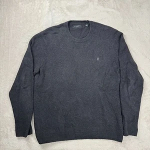 All Saints Sweater Mens XL Blue Preowned Crew Neck Pullover Minimalist Cozy - Picture 1 of 10