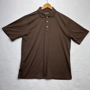 Camiseta polo Cubavera para hombre talla L marrón manga corta cuello abotonado poliéster - Imagen 1 de 7