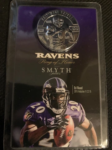 Baltimore Ravens Ring of Honor ED REED Smyth Jewelers Coin Cover