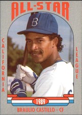 1989 California League All-Stars Cal League Cards #9 Braulio Castillo