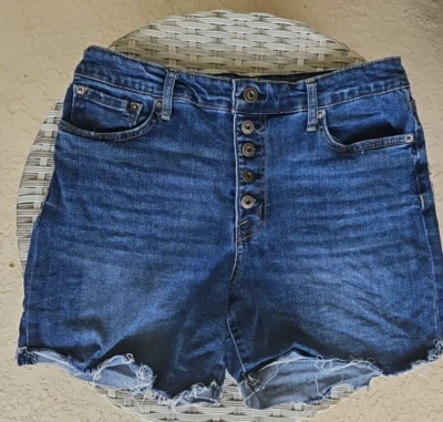 Ella Moss Size 30 Dark Wash Women's Jean Shorts Button Fly - Image 1 of 4