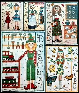5 Charts of Calendar Girls - Elves of the North Pole - Cross Stitch - Picture 1 of 2