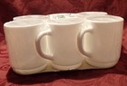 6-NEW Bock Arcoroc Professional Stackable Porcelain Mugs White 8.25 Oz France