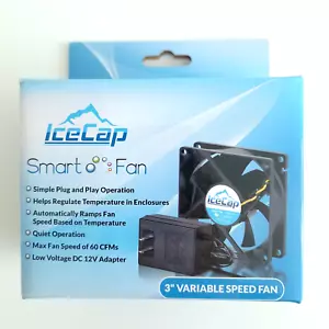 ICECAP 3” SMART FAN ICE-SFAN3 New In Box For Aquarium Canopies Enclosed Spaces - Picture 1 of 13