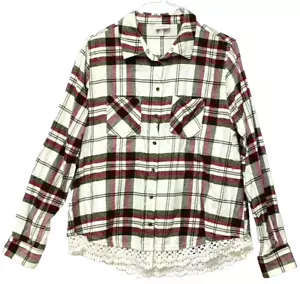 Shyanne Button Up Shirt Womens XL Plaid Western Ladies Blouse - Picture 1 of 12