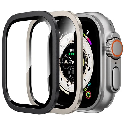 2-Pack Clear Screen Protector with Titanium Alloy Frame for Apple Watch Ultra2/1 - Image 1 of 4